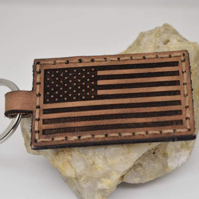 American Flag Leather Keychain.jpg